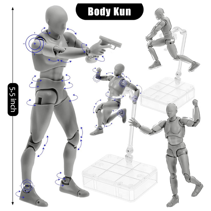5 Inch Body Kun And Body Chan Set Mannequin With Articulation Guide