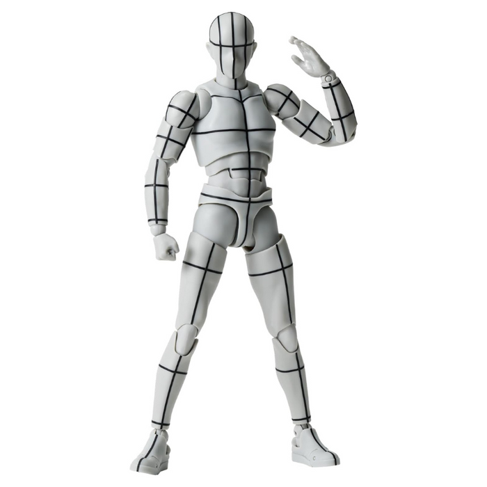 Gray Sports Edition Wire Frame Grid Lined Artist Drawing Figure