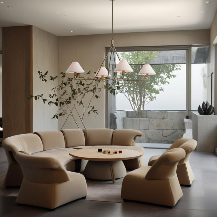 4 Light Pendant Fixture Modern Minimalist Chandelier