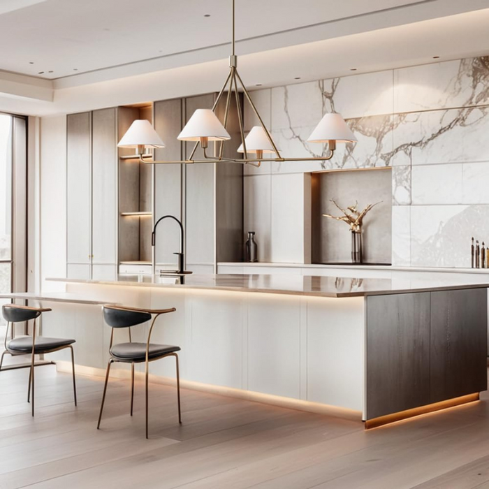 4 Light Pendant Fixture Modern Minimalist Chandelier