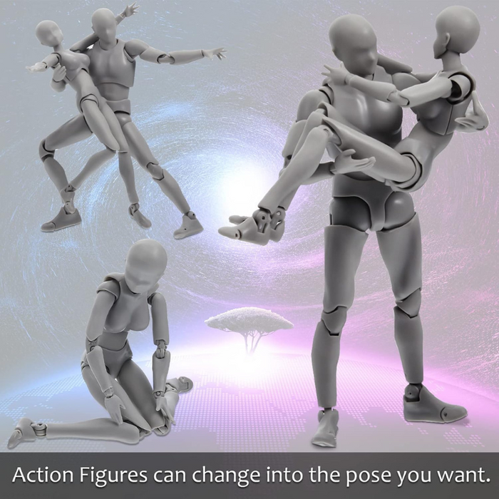 5 Inch Body Kun And Body Chan Set Mannequin With Articulation Guide