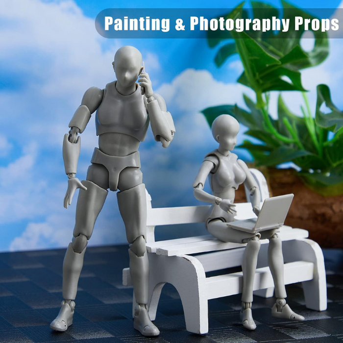 5 Inch Body Kun And Body Chan Set Mannequin With Articulation Guide