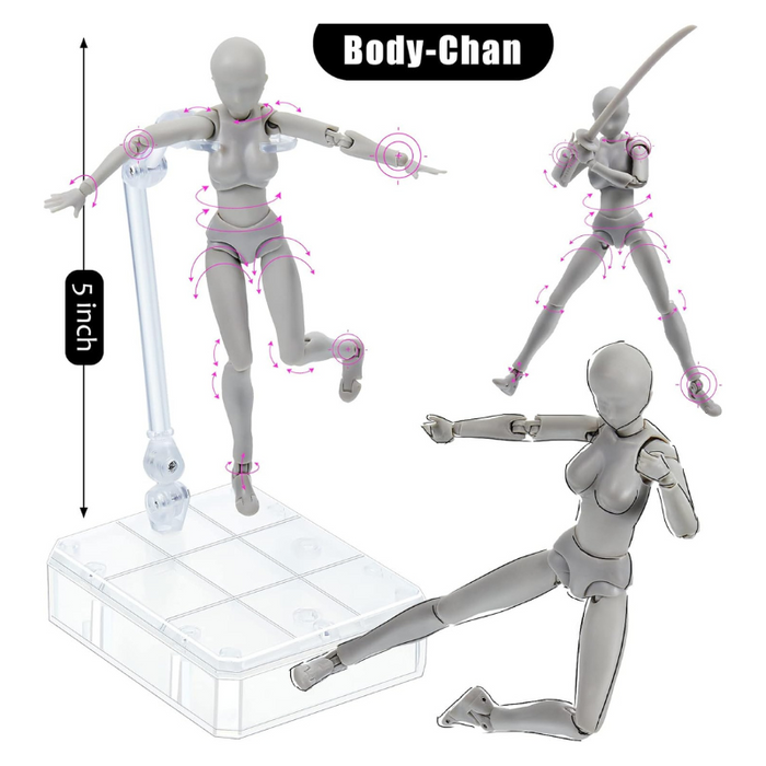 5 Inch Body Kun And Body Chan Set Mannequin With Articulation Guide