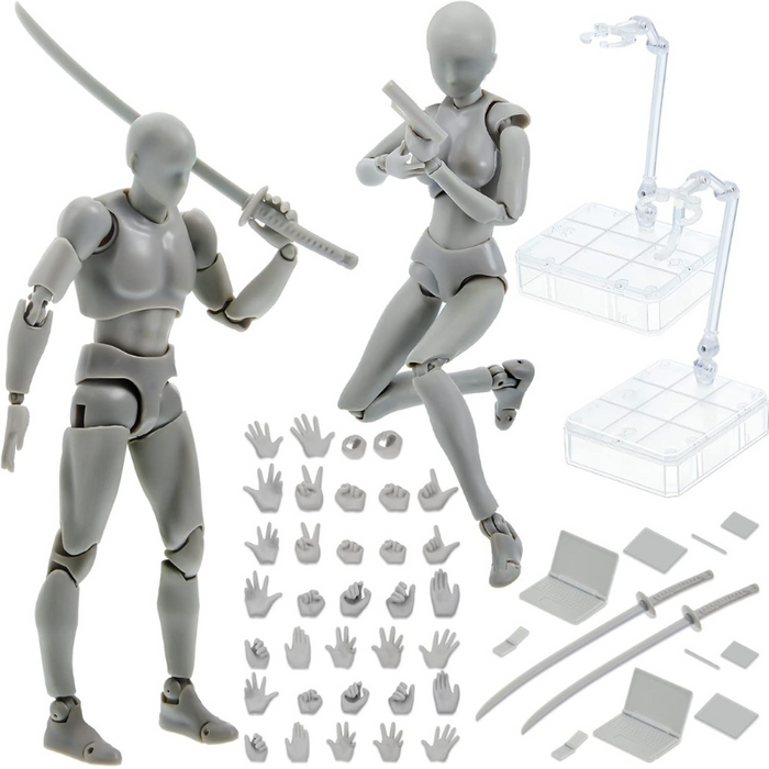 5 Inch Body Kun And Body Chan Set Mannequin With Articulation Guide