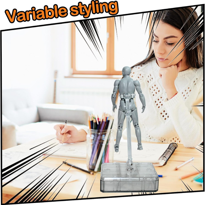 Body Kun Artist Gray Male Mannequin With Stand For Sketching