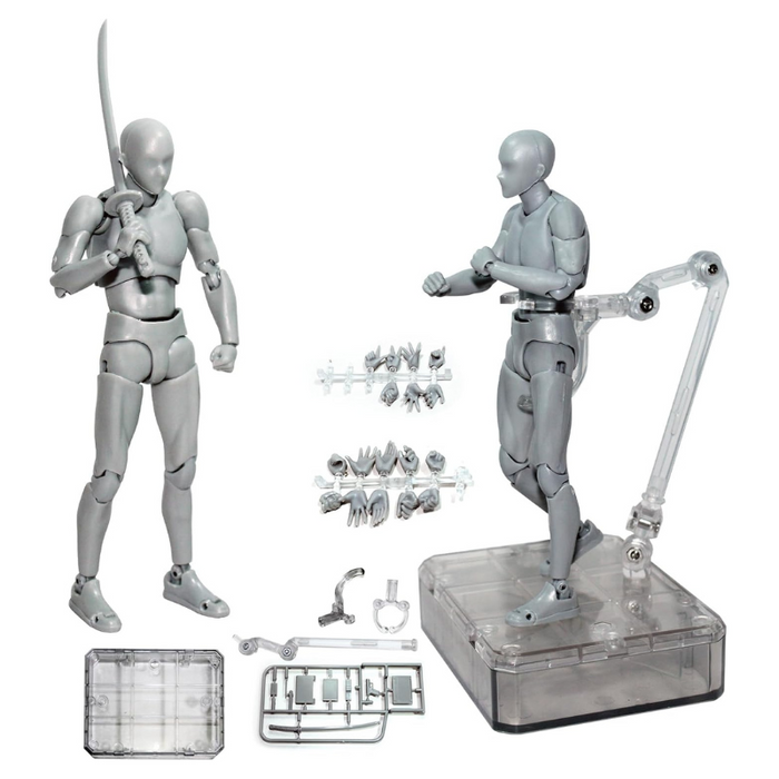Body Kun Artist Gray Male Mannequin With Stand For Sketching