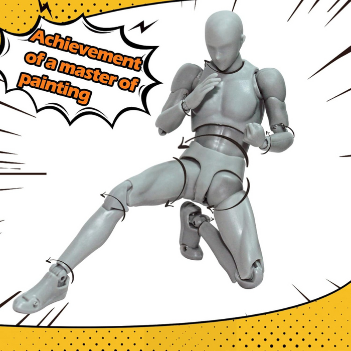 Body Kun Artist Gray Male Mannequin With Stand For Sketching