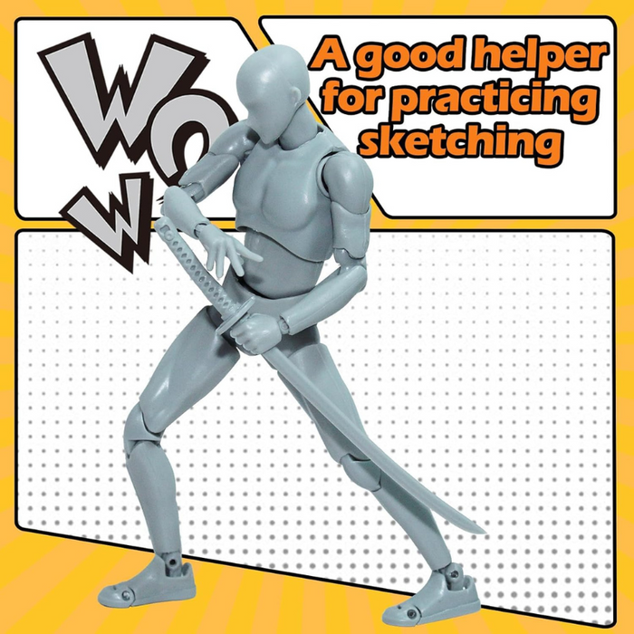 Action Figures Body Kun Artist Mannequin With Sword For Animation