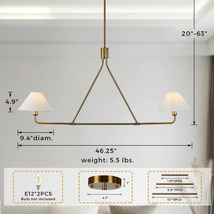 Modern Light Minimalist Chandelier Lampshades For Interiors