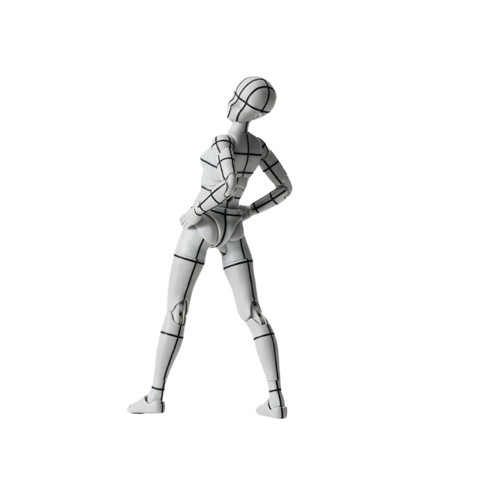 Poseable Gray Grid Lined Sports Edition Artist Mannequin