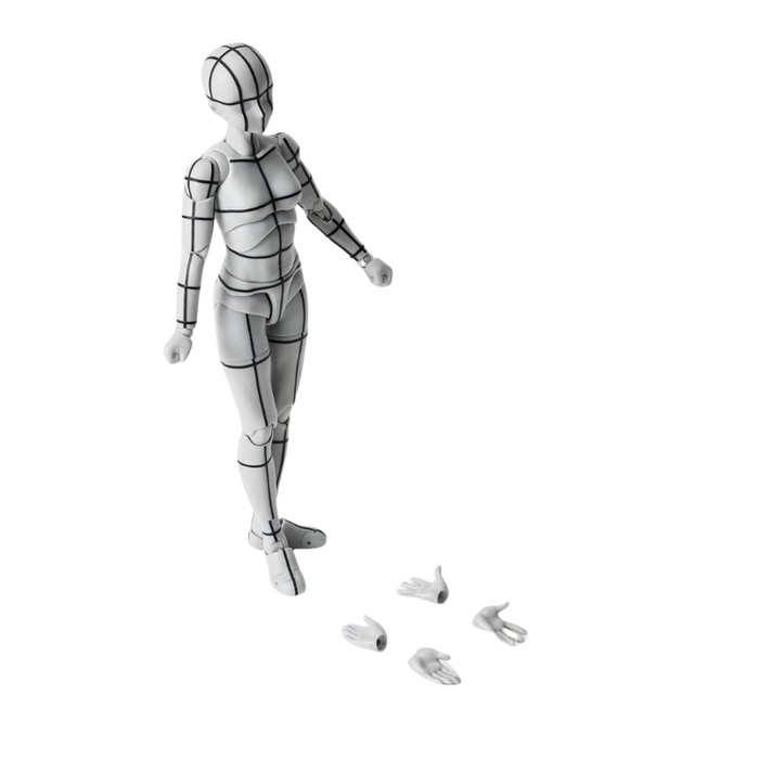Poseable Gray Grid Lined Sports Edition Artist Mannequin