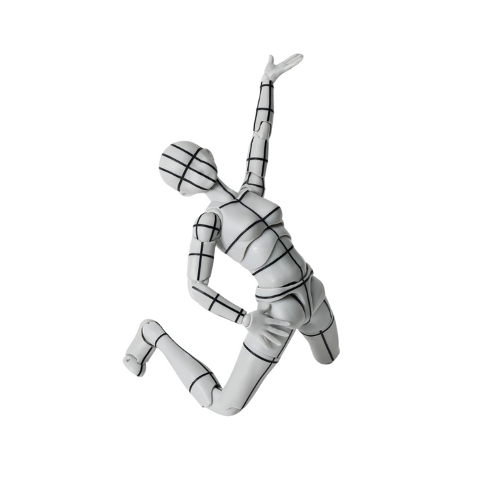 Poseable Gray Grid Lined Sports Edition Artist Mannequin