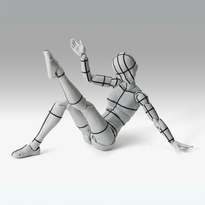 Poseable Gray Grid Lined Sports Edition Artist Mannequin