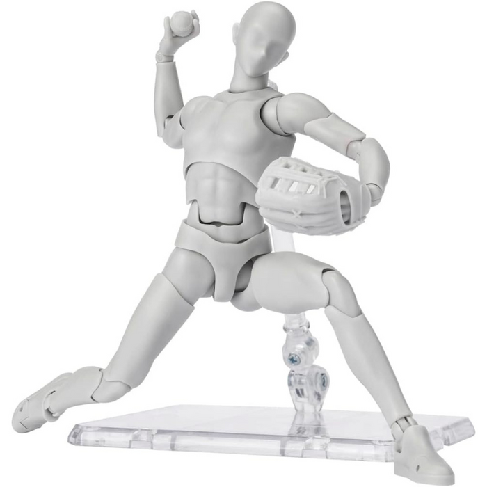 Poseable Artist Gray Male Action Figure With Accessories For Motion Studies