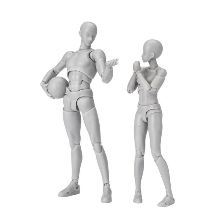 Poseable Artist Gray Male Action Figure With Accessories For Motion Studies