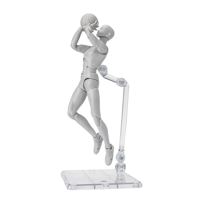 Poseable Artist Gray Male Action Figure With Accessories For Motion Studies