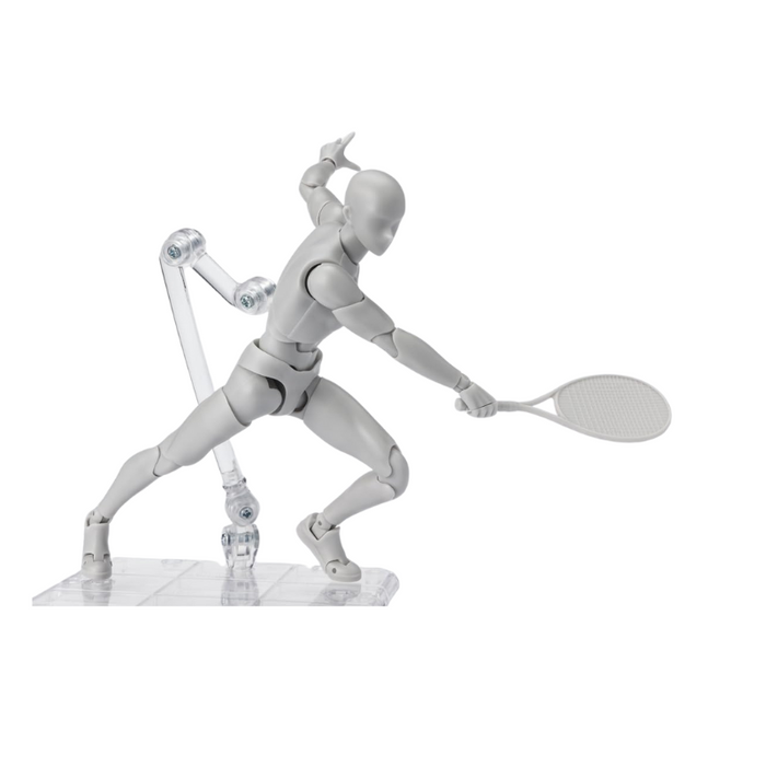 Poseable Artist Gray Male Action Figure With Accessories For Motion Studies