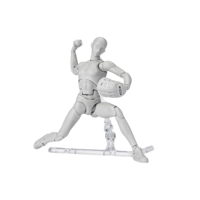 Poseable Artist Gray Male Action Figure With Accessories For Motion Studies