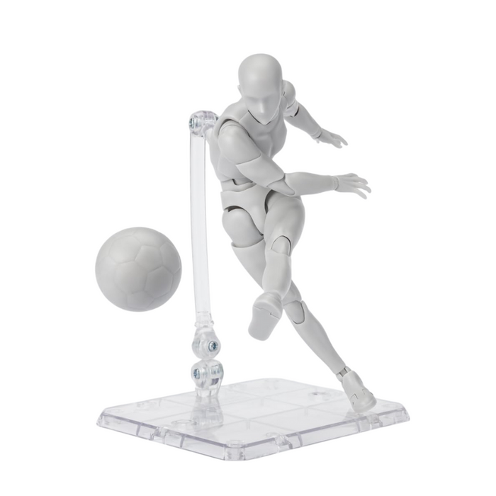 Poseable Artist Gray Male Action Figure With Accessories For Motion Studies