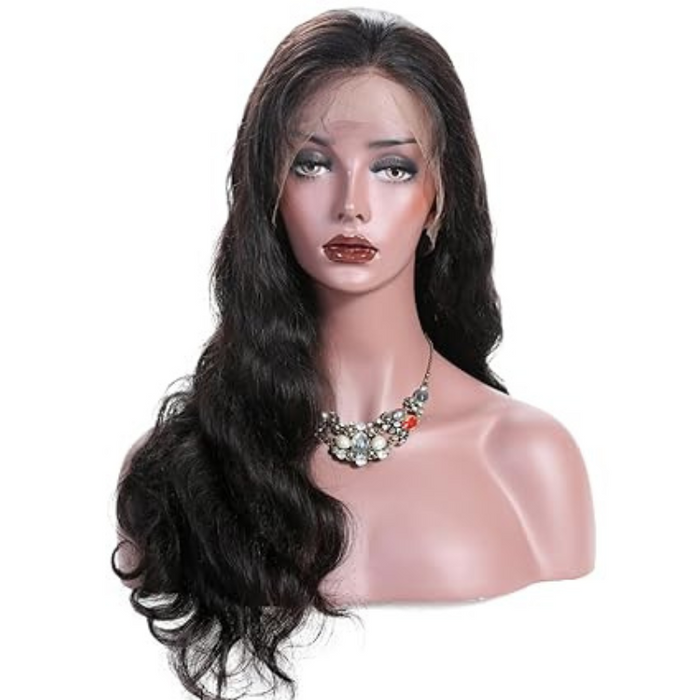 Female Black Brazilian Hair Wig With Pre Plucked Hairline
