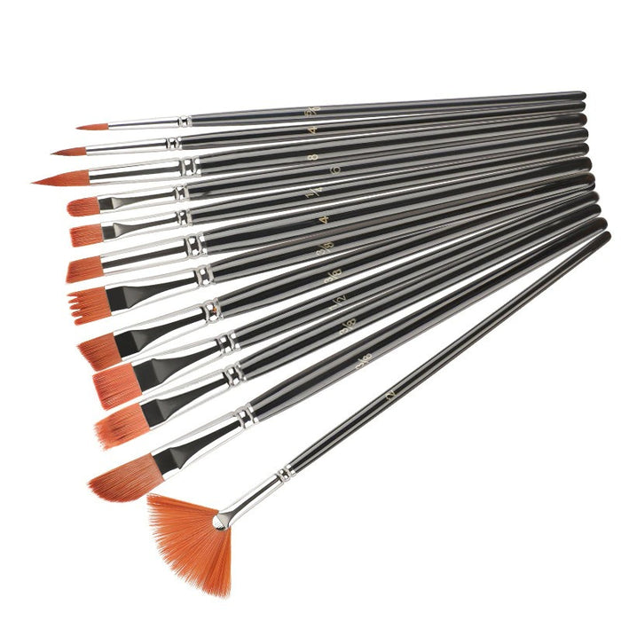 12PCs Multi-functional Brush For Acrylic Oil Painting