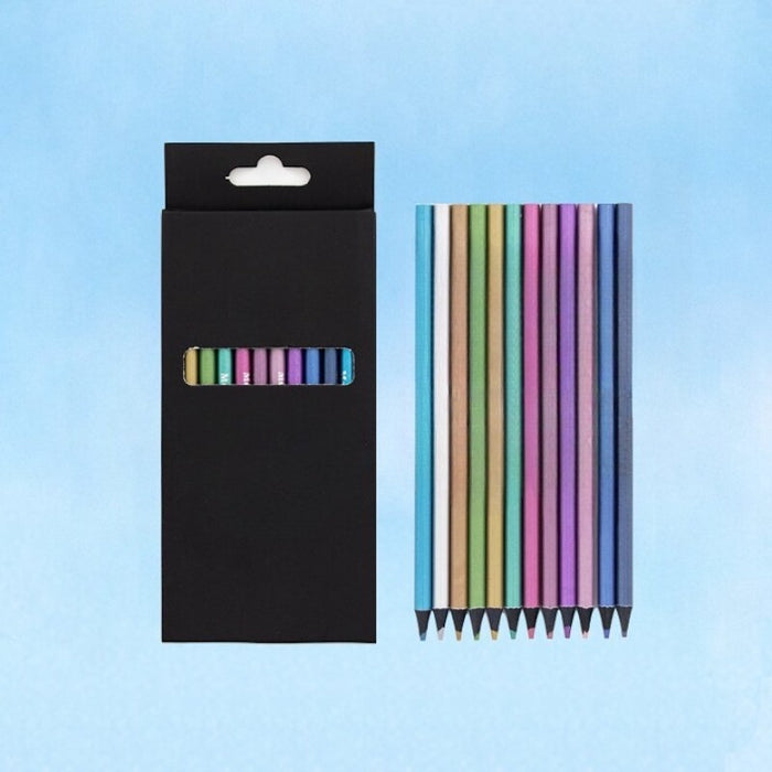 12 Color Metallic Colored Pencils