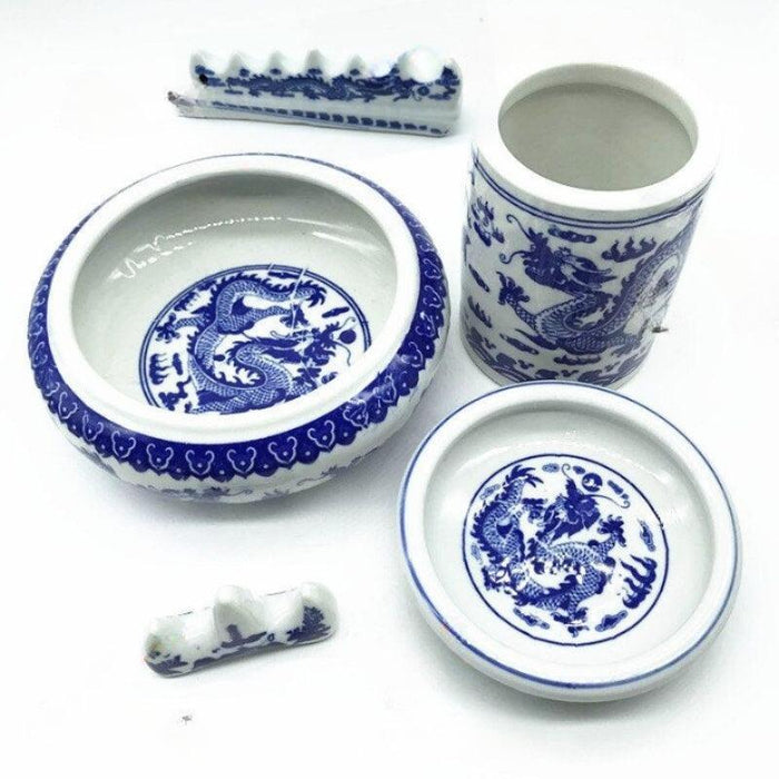 Blue And White Pattern Ceramic Multi-Functional Set