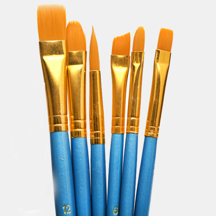 Nylon Paint Brush Set - 10 Pieces