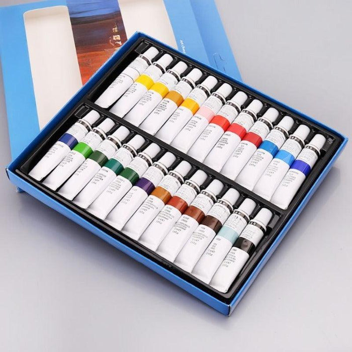 24 Colors Acrylic Paint Pigment Tubes Set