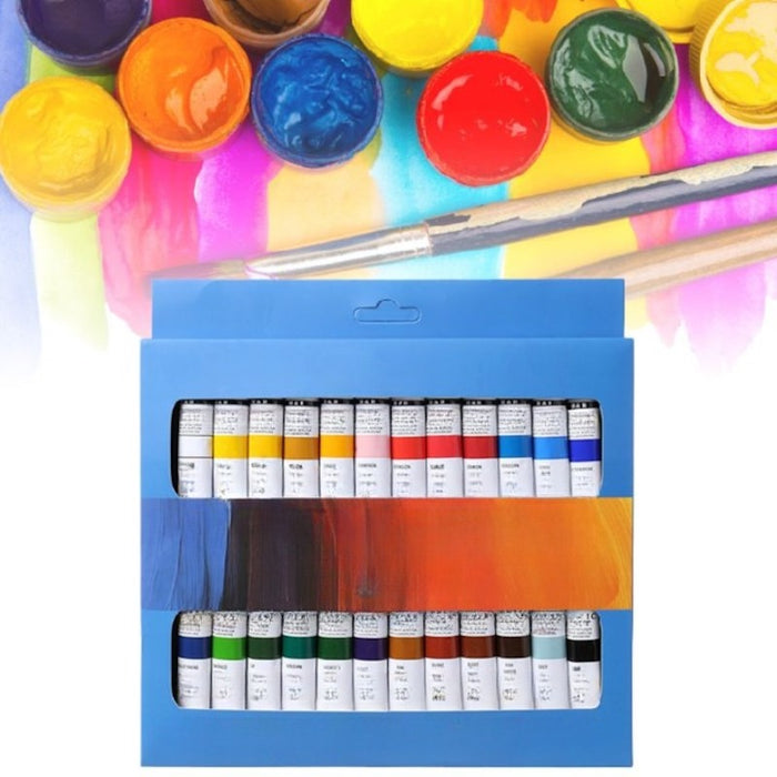 24 Colors Acrylic Paint Pigment Tubes Set