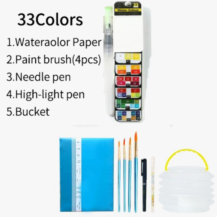 Foldable Solid WaterColor Paint Set