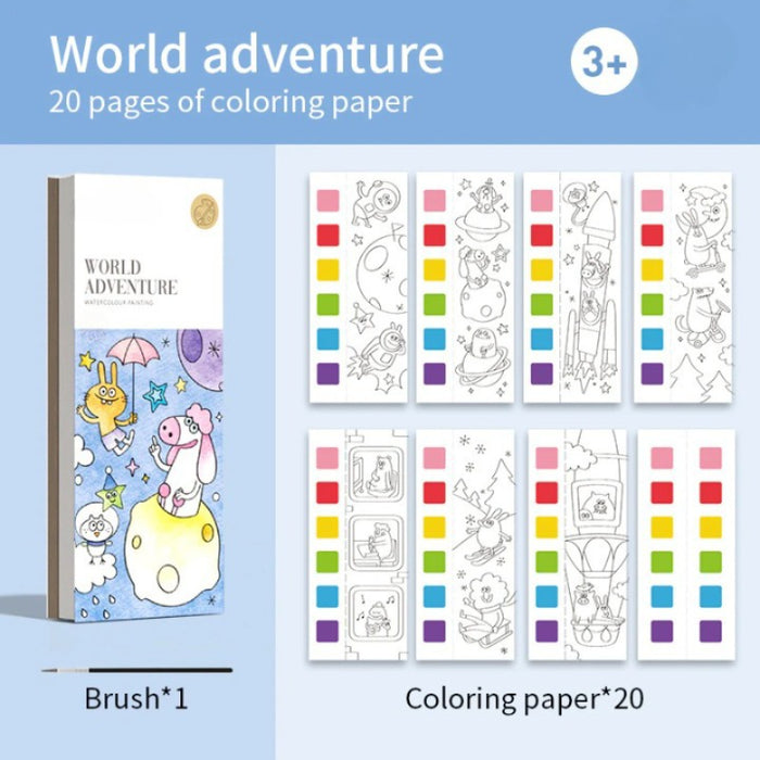 20-Page Watercolour Paper Comes With Paint