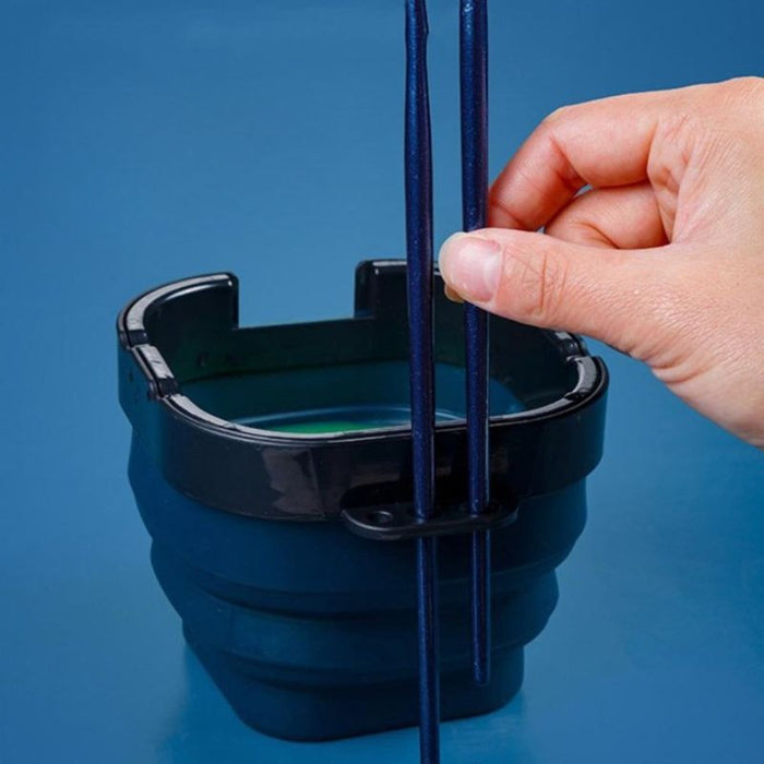 Folding Paint Brush Washing Bucket With Straps
