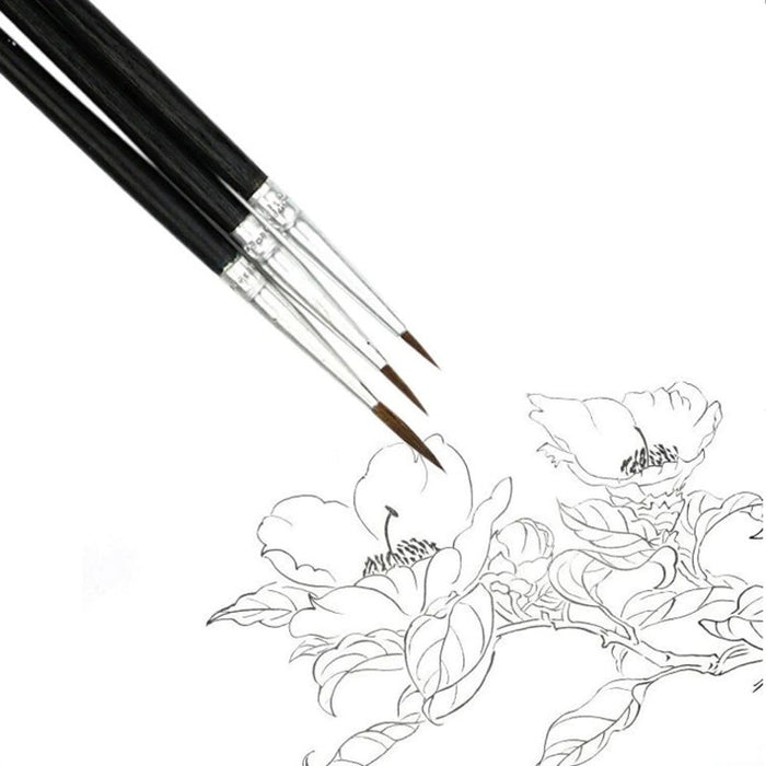 3PCS Pen Brush For Oil Watercolour Painting