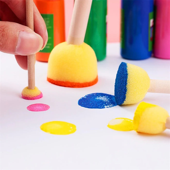 Foam Round Sponge Paint Brush Set