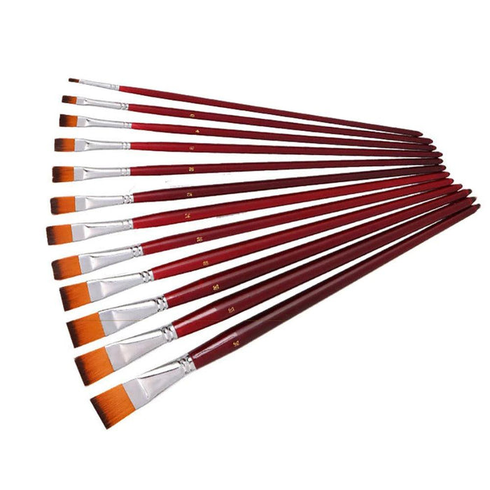 Flat Peak Oil Painting Brush Set