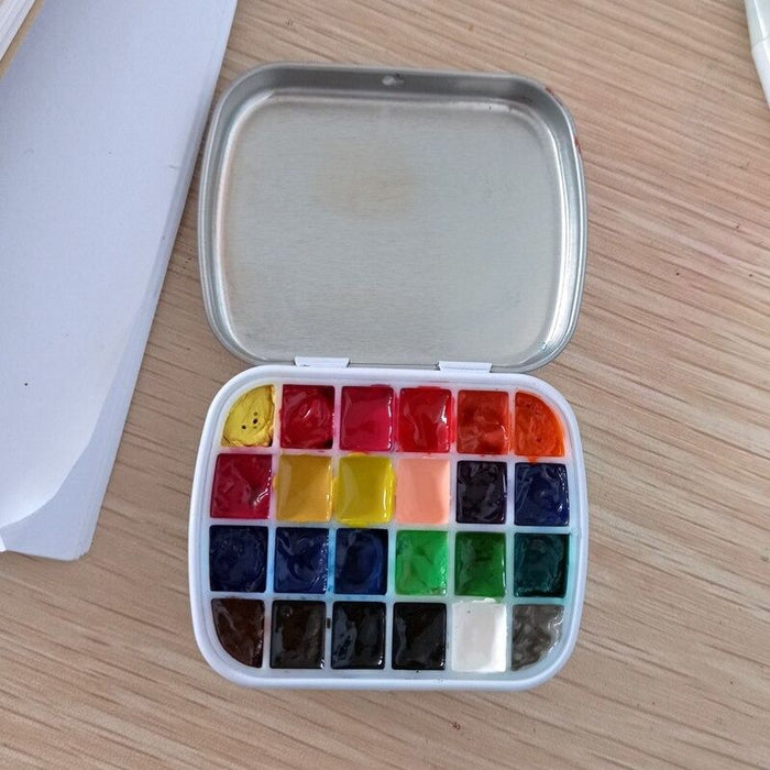 Watercolor Palette For Paints Tin Box